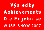 výsledky - evaluation WUSB SHOW 2007 Donovvaly